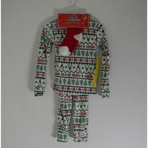 PJs & Presents Pajama and Sock Set Reindeer Christmas Red Green NWT